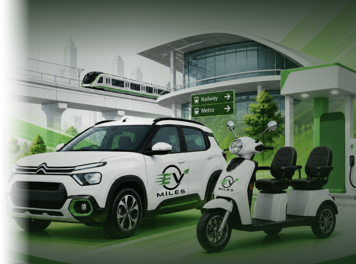 EVMiles Dedicated EV Car & Scooter at Station Hub
